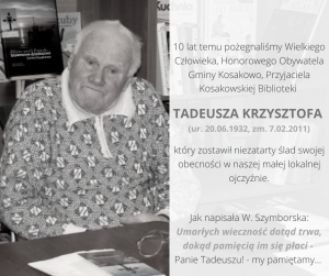 Tadeusz Krzysztof Ur. 20.06.1932 Zm. 7.02.2011 1
